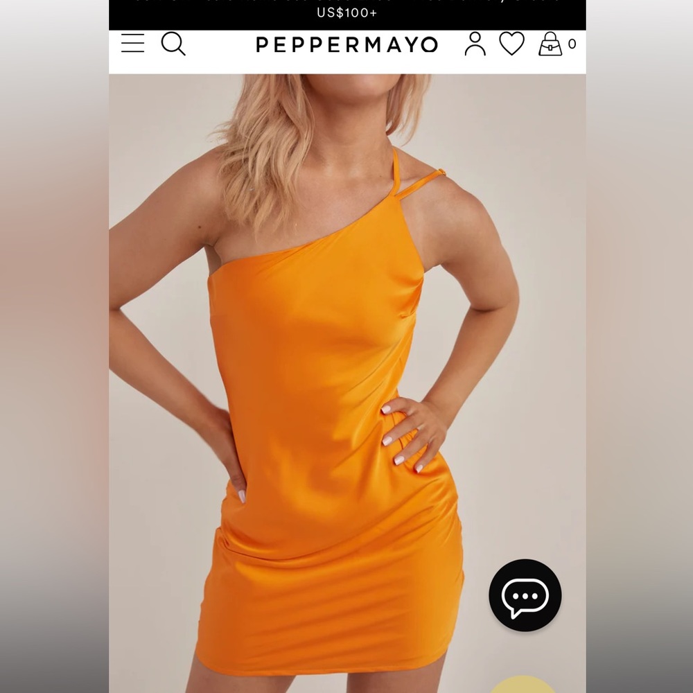 Peppermayo x Riley Hubatka “For You” mini Tangerine dress
